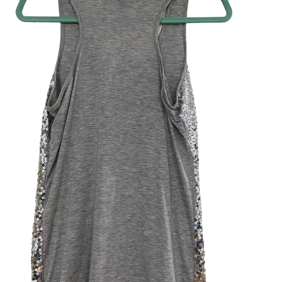 Pink Rose Women’s Sparkly Silver Gray Tank Top M - Picture 3 of 3